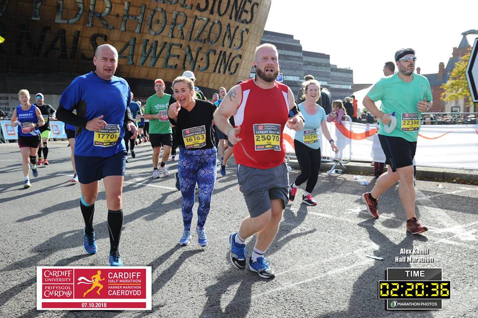 Alex completes Cardiff Half Marathon alongside Wales Air Ambulance