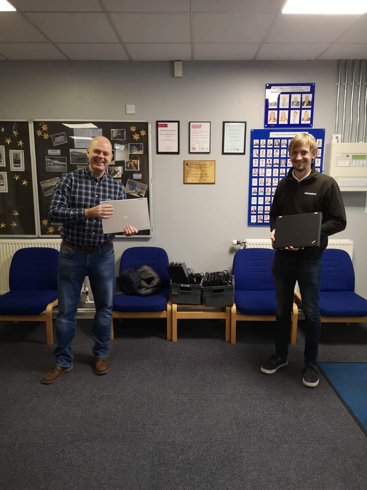 SA1 Solutions are thrilled to help the Dylan Thomas Community School by donating laptops to aid home learning.