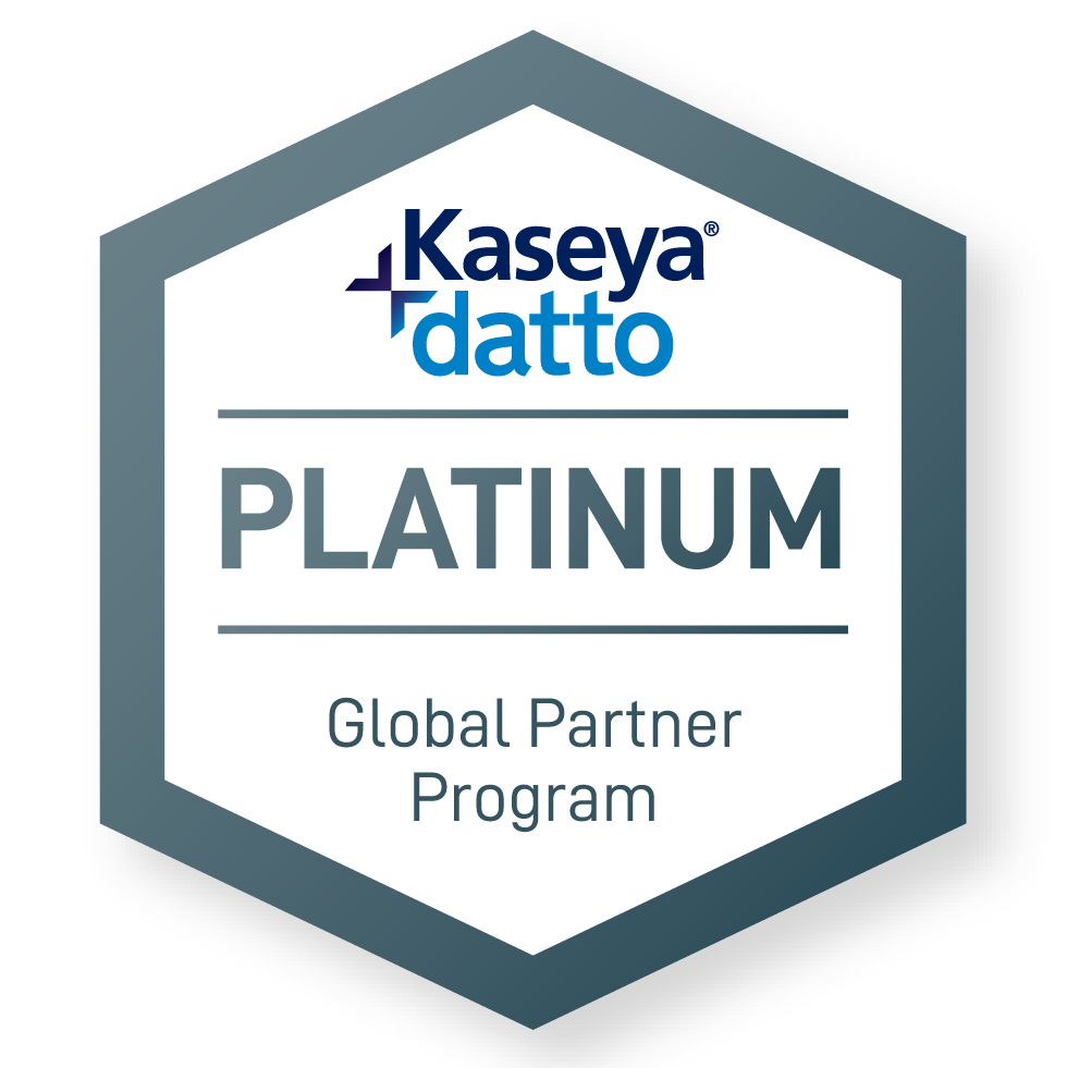 Kaseya and Datto Platinum Global Partner Program badge